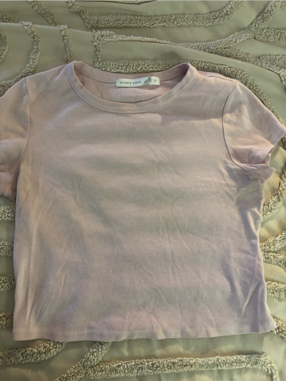 Altar'd State Pale Lavender Crew Tee
